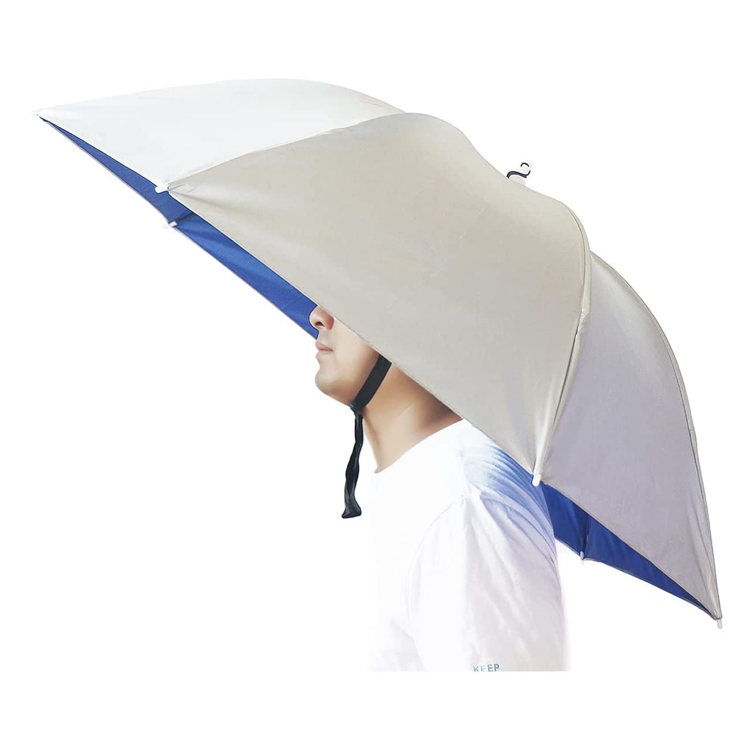 35 Inch Hands Free Foldable Anti UV Adjustable Umbrella Cap Suitable For Fishing Golf Camping Beach Gardening Sun Shade Outdoor - Renee Lane Company