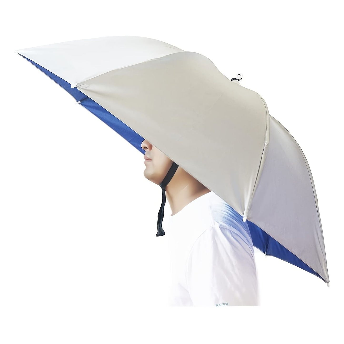 35 Inch Hands Free Foldable Anti UV Adjustable Umbrella Cap Suitable For Fishing Golf Camping Beach Gardening Sun Shade Outdoor - Renee Lane Company