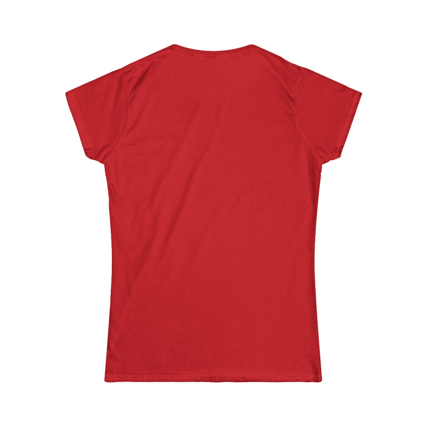 Red crew-neck T-shirt with short sleeves