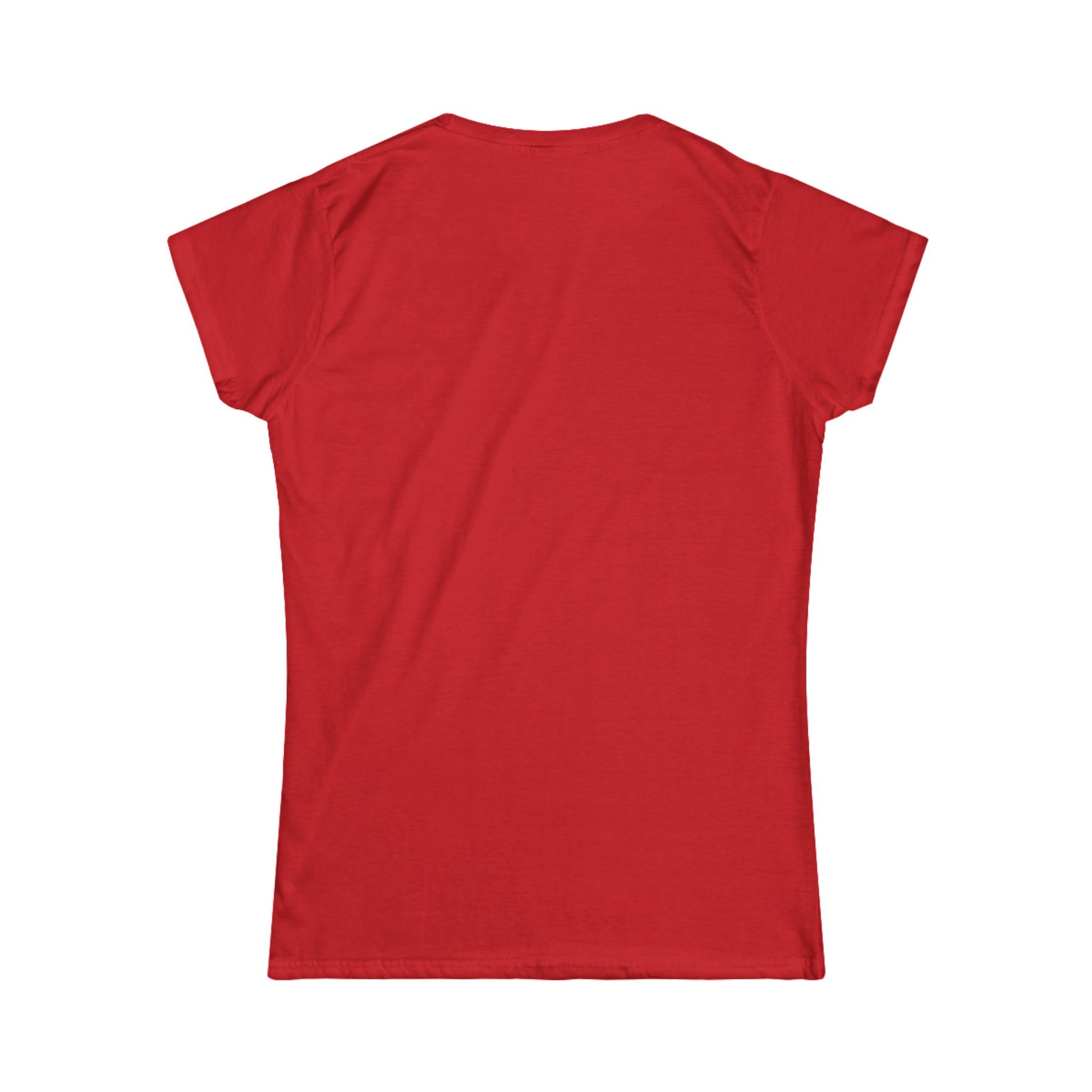 Red crew-neck T-shirt with short sleeves