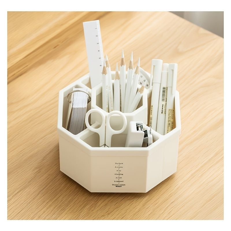 360° Rotating Pen Holder Desk Accessories Large Capacity Pencil Storage Box Desktop Organizer School Office Stationery - Renee Lane Company