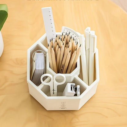 360° Rotating Pen Holder Desk Accessories Large Capacity Pencil Storage Box Desktop Organizer School Office Stationery - Renee Lane Company