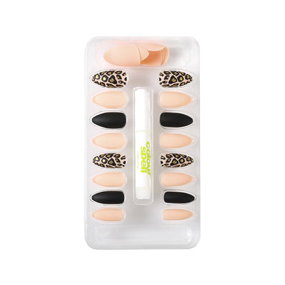 Press On Nails & Glue - Stiletto Cheetah