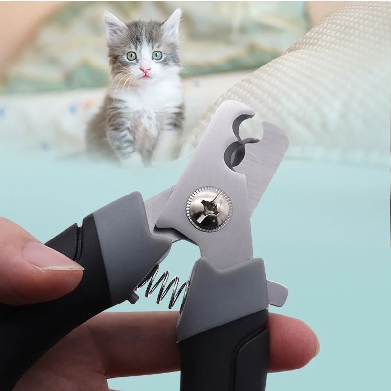 Stainless Steel Half Moon Blade Nailclippers Household Cat Claw Nail Cutters Beauty Clippers For Pets Cats Dog Supplies - Renee Lane Company