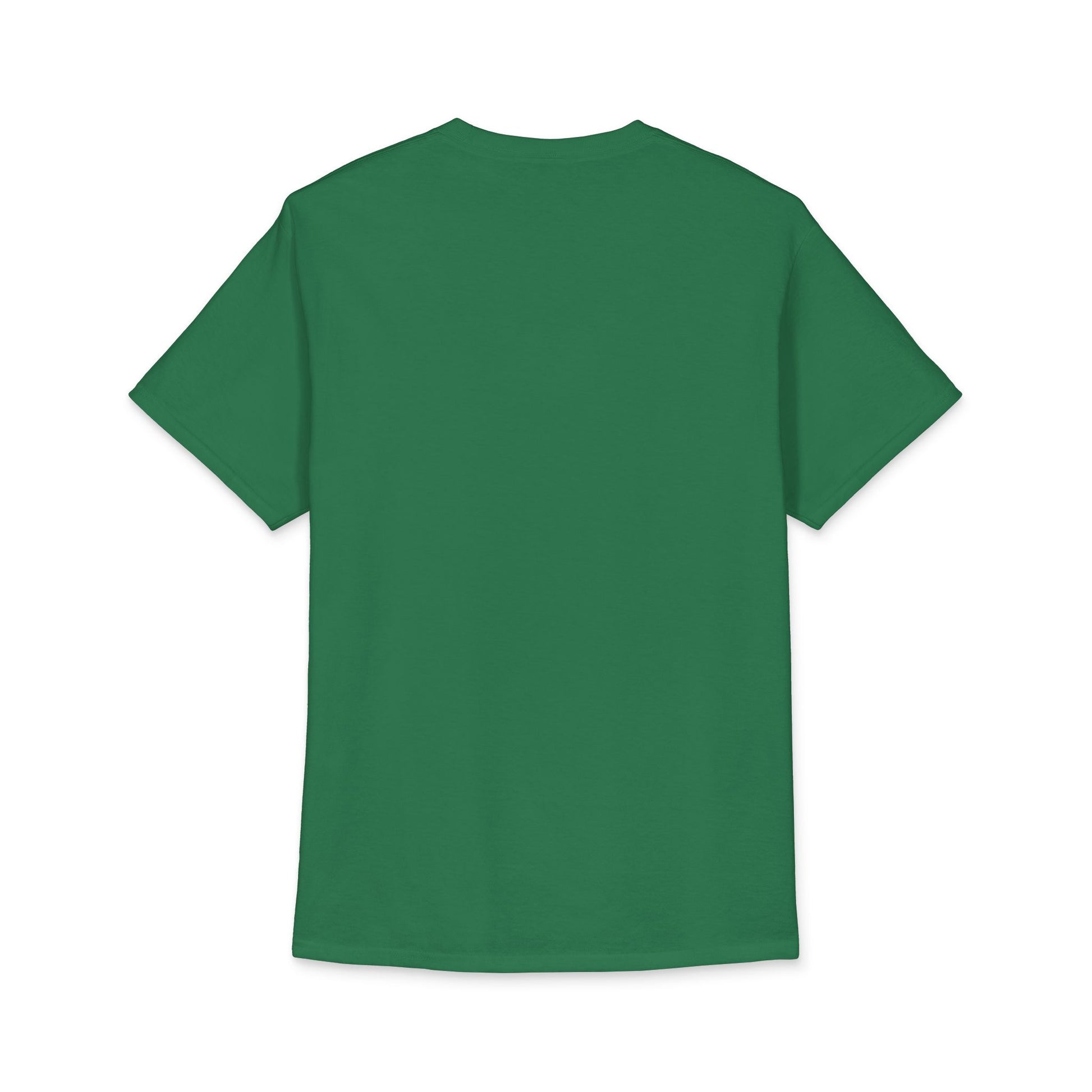 Green plain T-shirt, back view