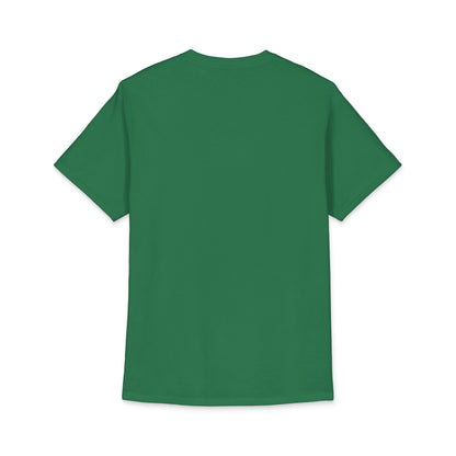 Green plain T-shirt, back view