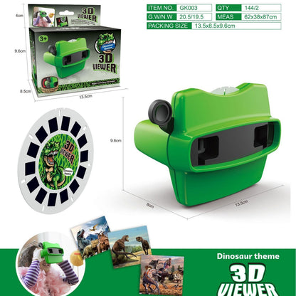 3D Animal Observation Machine Stereoscopic Rotating Wheel, Viewing and Puzzle Education DV Projector Toy - Renee Lane Company