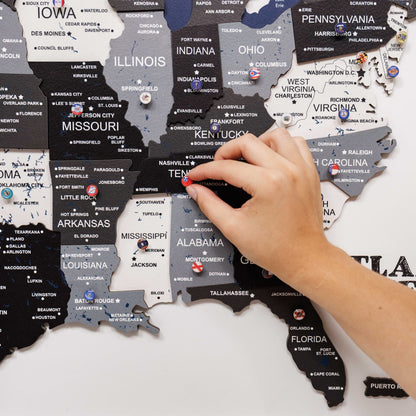 3D Wooden USA Map on Board Nordik - Renee Lane Company