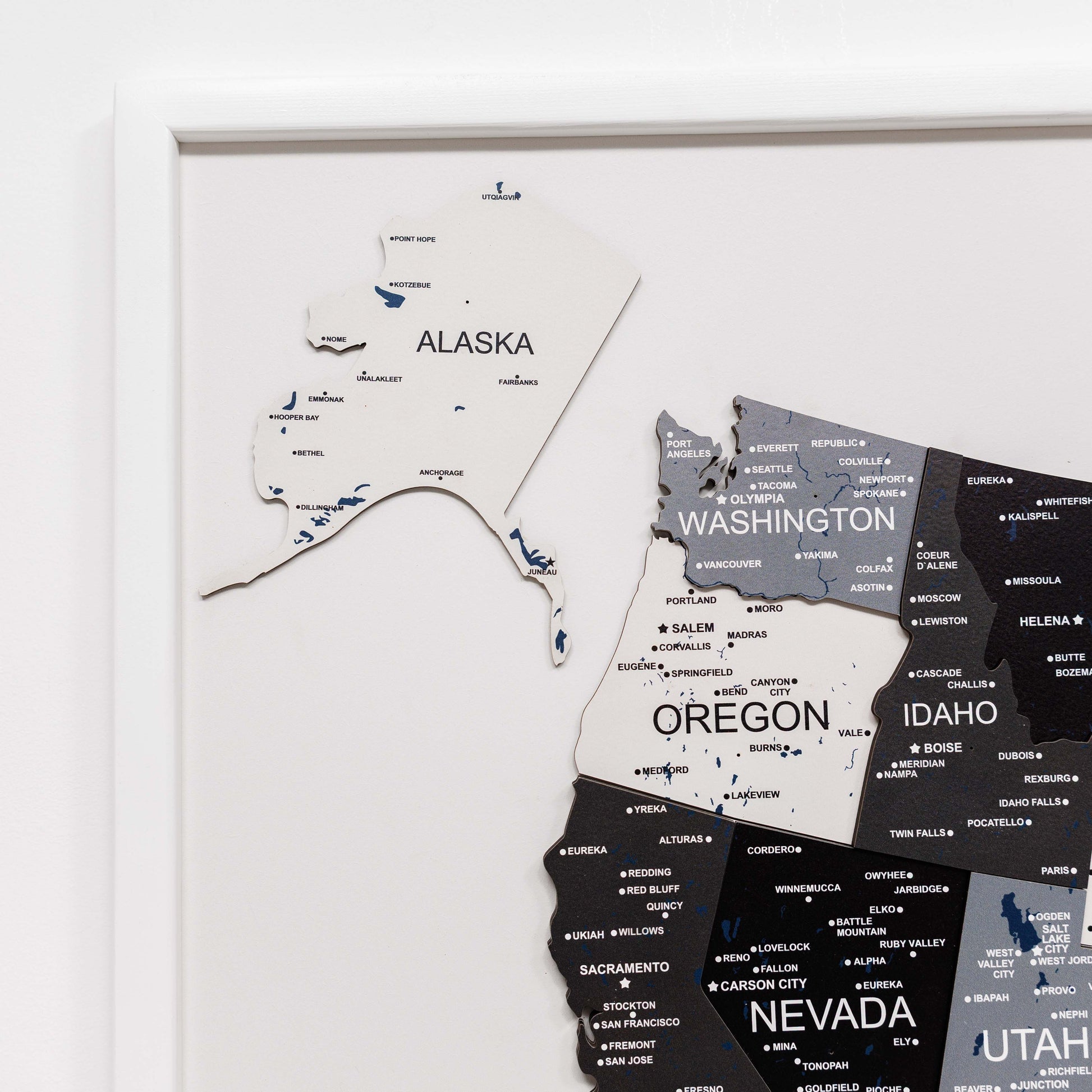 3D Wooden USA Map on Board Nordik - Renee Lane Company