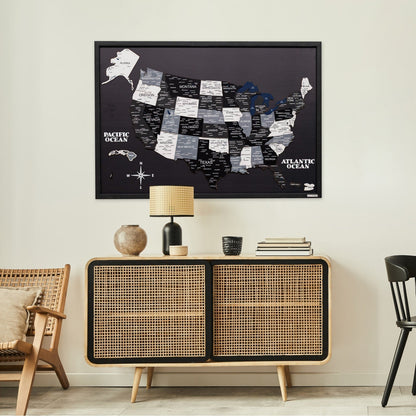 3D Wooden USA Map on Board Nordik - Renee Lane Company