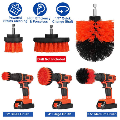 3Pcs/Set Drill Brush Power Scrubber Cleaning Brush for Car Carpet Wall Tile Tub Cleaner Combo - Renee Lane Company