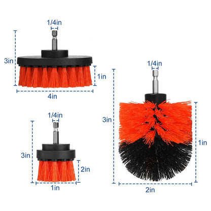 3Pcs/Set Drill Brush Power Scrubber Cleaning Brush for Car Carpet Wall Tile Tub Cleaner Combo - Renee Lane Company
