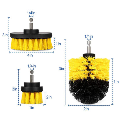 3Pcs/Set Drill Brush Power Scrubber Cleaning Brush for Car Carpet Wall Tile Tub Cleaner Combo - Renee Lane Company