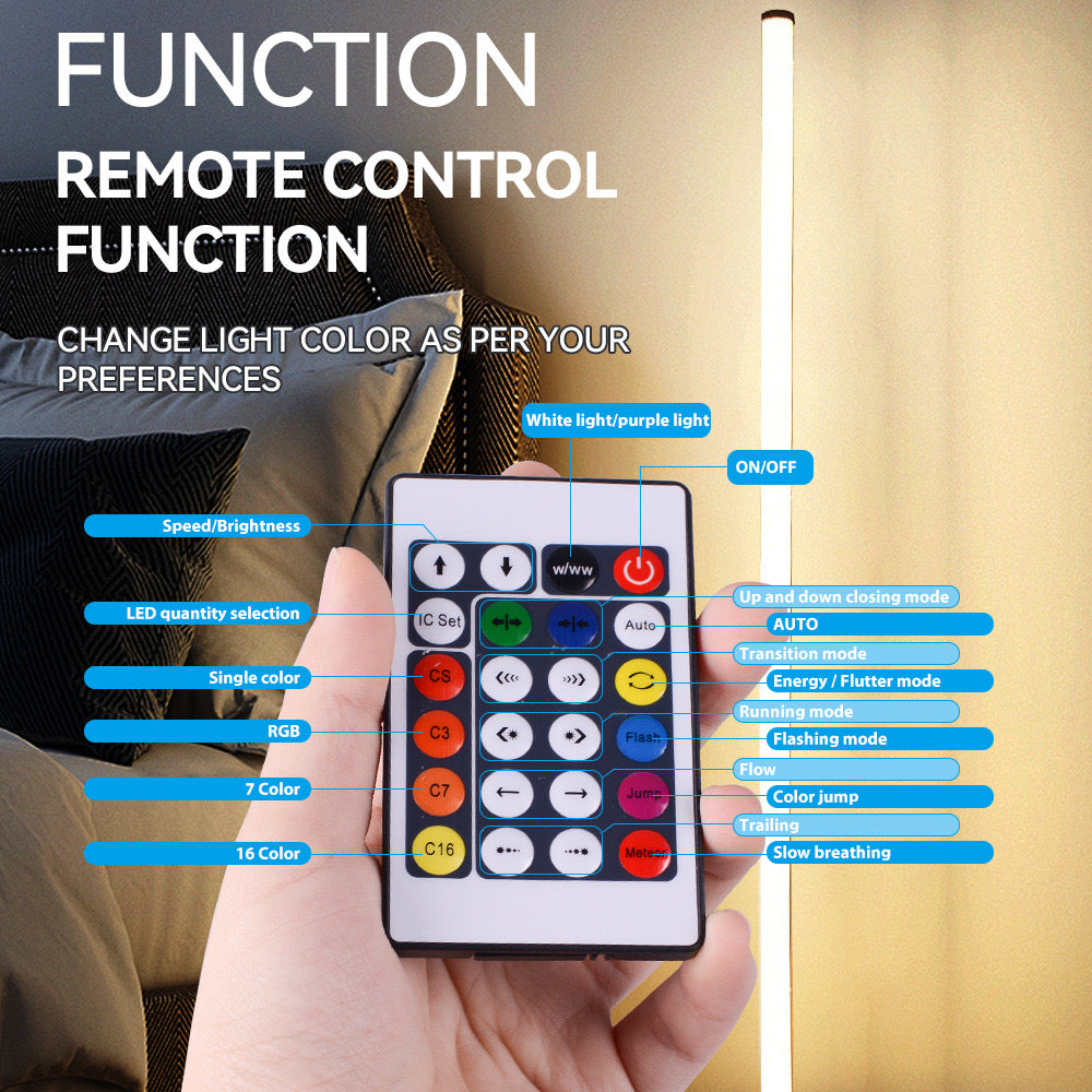 USB Powered LED Lights for Bedroom, Floor Lamp Room Lights,Color Changing Floor LED Light with Remote Control,Decorative Floor Ambient Night Light for Bedroom, Living Room, Game Room,Indoor Lighting, Cozy Lighting for Home Decor - Renee Lane Company