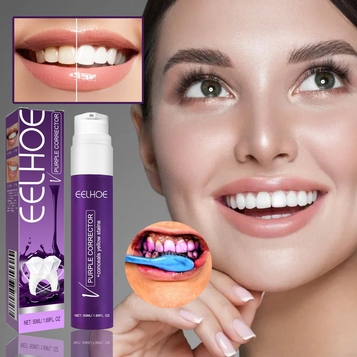 V34 Purple Tooth-Beautifying Toothpaste 50ml