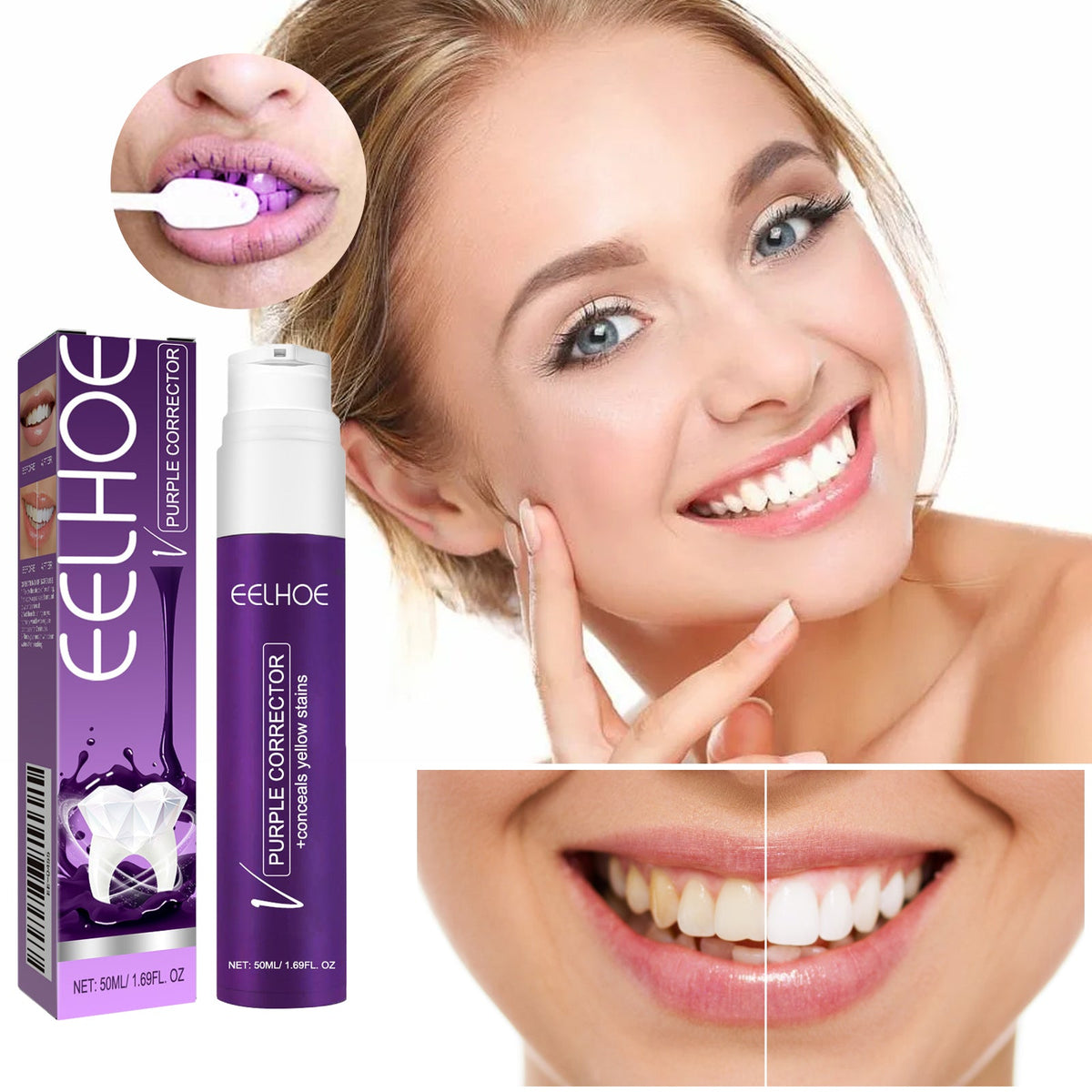 V34 Purple Tooth-Beautifying Toothpaste 50ml