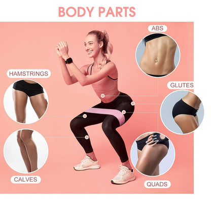3pcs Resistance Bands For Legs And Butt; Home Yoga Exercise Workout Sports Fitness Accessories - Renee Lane Company