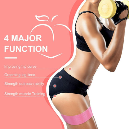 3pcs Resistance Bands For Legs And Butt; Home Yoga Exercise Workout Sports Fitness Accessories - Renee Lane Company