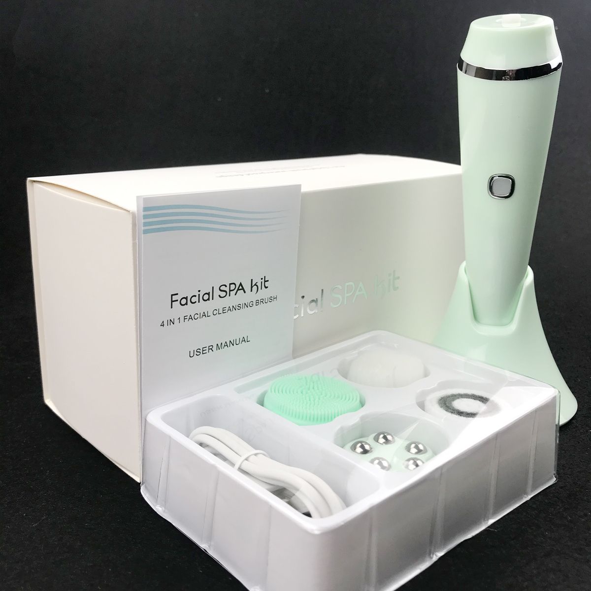 4 In 1 Facial Cleansing Brush, 3 Speeds USB Rechargeable Exfoliating And Facial Massage - Renee Lane Company