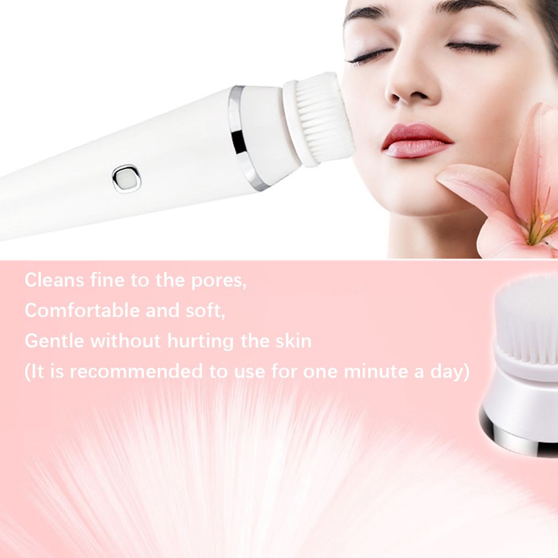 4 In 1 Facial Cleansing Brush, 3 Speeds USB Rechargeable Exfoliating And Facial Massage - Renee Lane Company