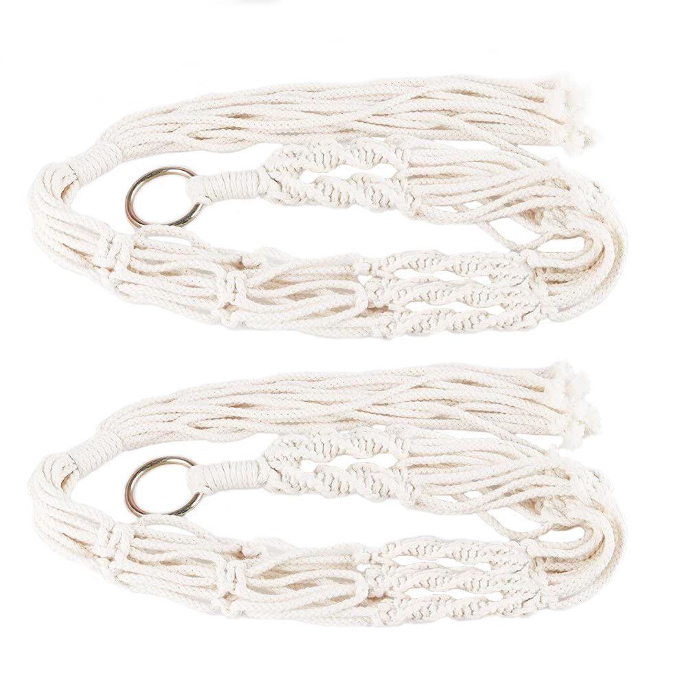 4 PCS Heavy Duty Hanging Plant Holder Natural Cotton Rope Planter Basket with Hanging Ring,Eco-Friendly Hanging Planter Basket Durable Cotton Rope Plant Hanger Space Saving for Indoor Outdoor Garden - Renee Lane Company