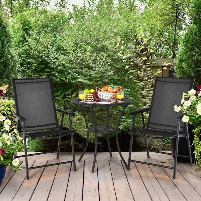 4-Pack Patio Folding Chairs Portable for Outdoor Camping - Renee Lane Company