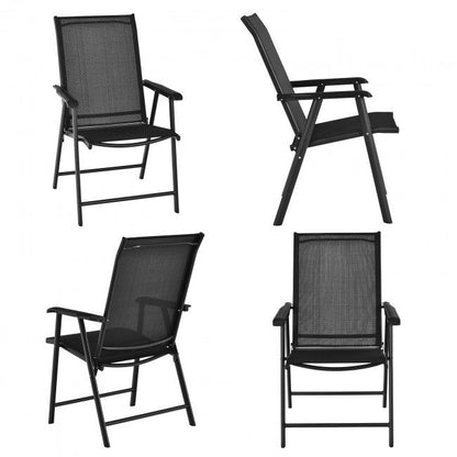 4-Pack Patio Folding Chairs Portable for Outdoor Camping - Renee Lane Company