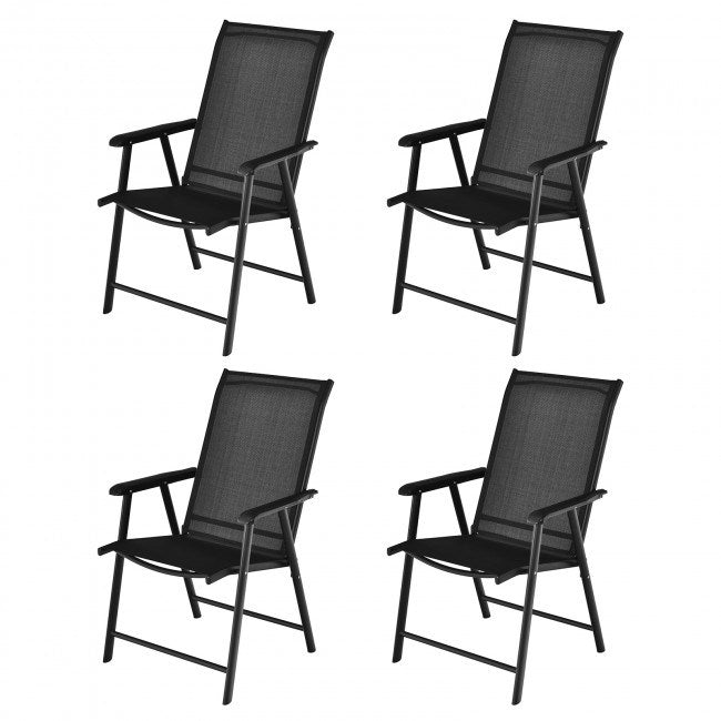 4-Pack Patio Folding Chairs Portable for Outdoor Camping - Renee Lane Company