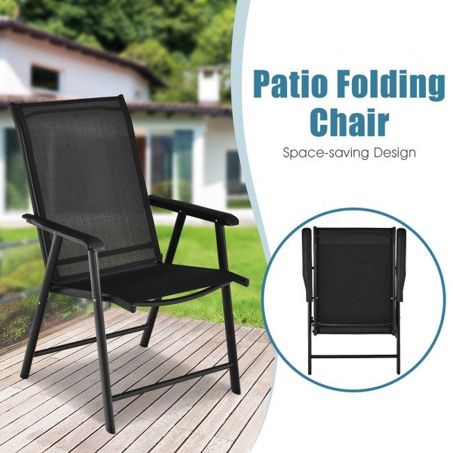 4-Pack Patio Folding Chairs Portable for Outdoor Camping - Renee Lane Company