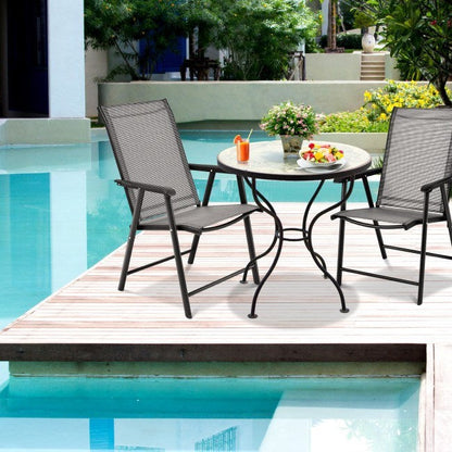 4-Pack Patio Folding Chairs Portable for Outdoor Camping - Renee Lane Company