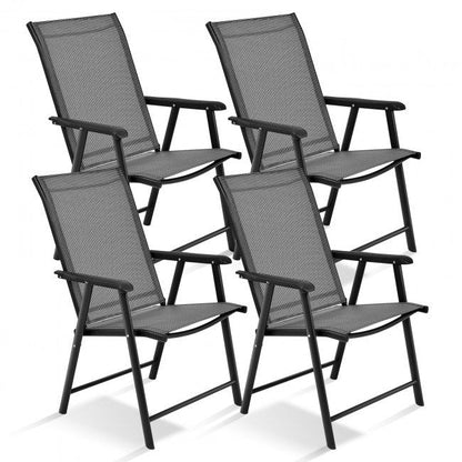 4-Pack Patio Folding Chairs Portable for Outdoor Camping - Renee Lane Company