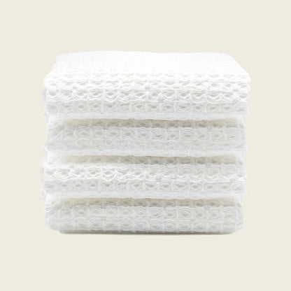 Sedona cotton waffle towels, white folded towel stack