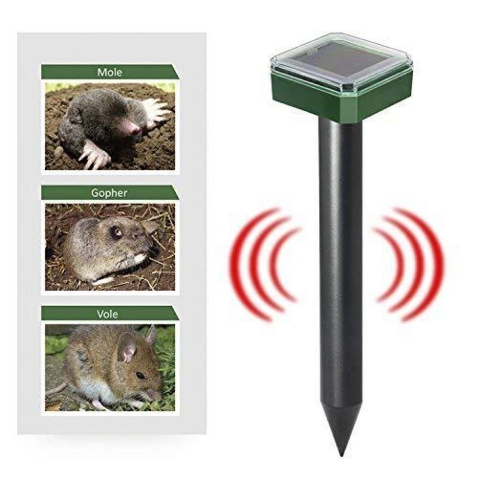 4 pcs Solar Powered Repellent Ultrasonic Outdoor Lawn Garden Snake Rodent Repeller; mouse repeller - Renee Lane Company