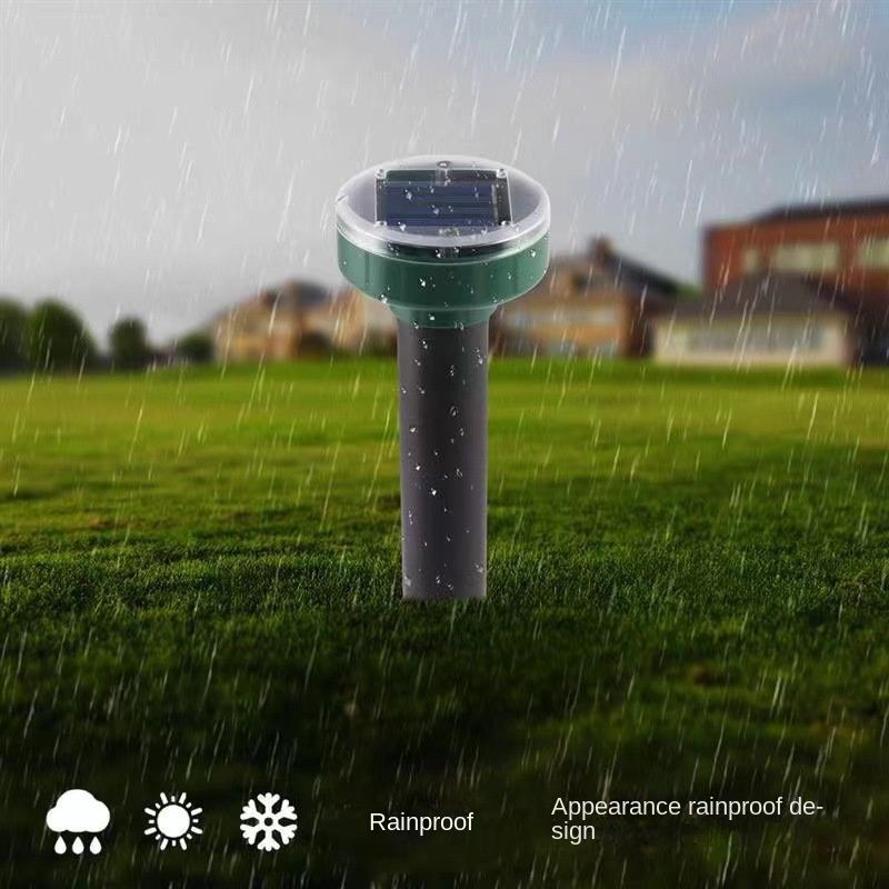 4 pcs Solar Powered Repellent Ultrasonic Outdoor Lawn Garden Snake Rodent Repeller; mouse repeller - Renee Lane Company