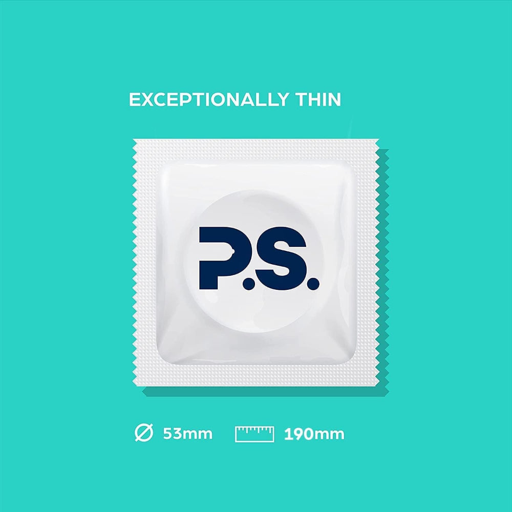 P.S. Condoms packet, exceptionally thin, 53mm diameter and 190mm length