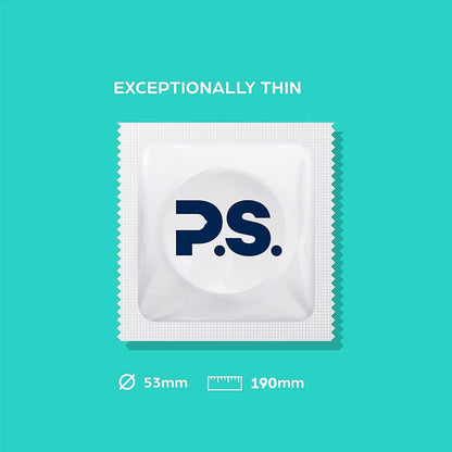P.S. Condoms packet, exceptionally thin, 53mm diameter and 190mm length
