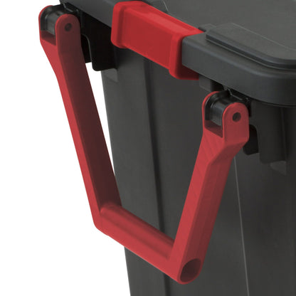 40 Gallon Wheeled Plastic Storage Container with Handle, Black, Pack of 2, Industrial - Renee Lane Company