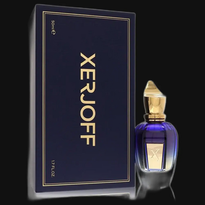 Xerjoff 40 Knots unisex perfume bottle with gold cap and navy box