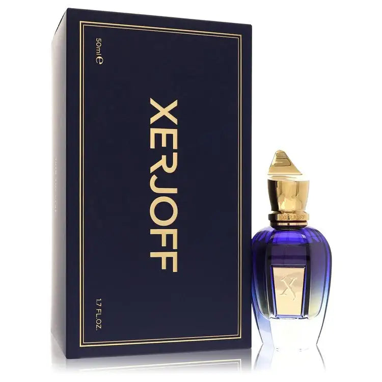 Xerjoff 40 Knots unisex perfume bottle and navy presentation box, gold accents