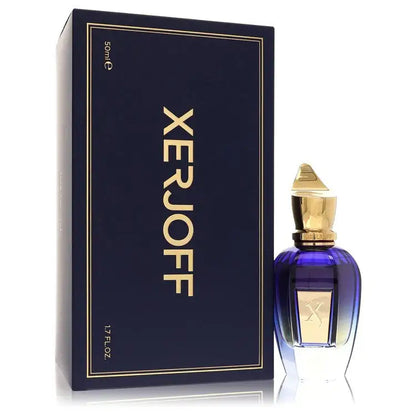 Xerjoff 40 Knots unisex perfume bottle and navy presentation box, gold accents