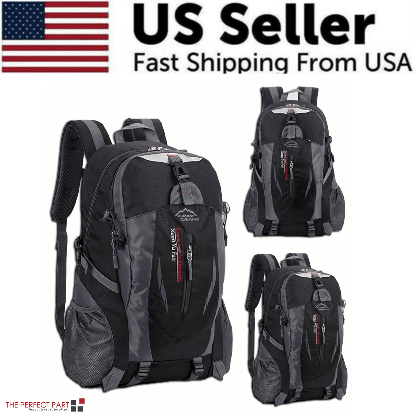 40L Men Women Travel Backpack Rucksack Camping Laptop Hiking School Book Bag USA - Renee Lane Company