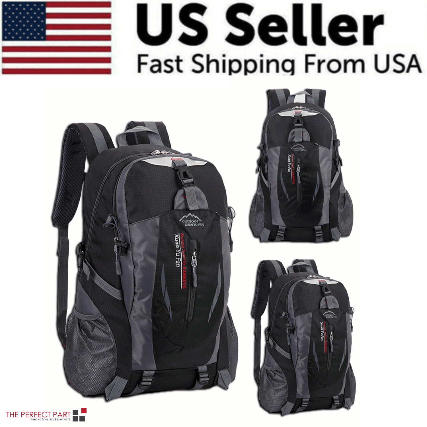 40L Men Women Travel Backpack Rucksack Camping Laptop Hiking School Book Bag USA - Renee Lane Company