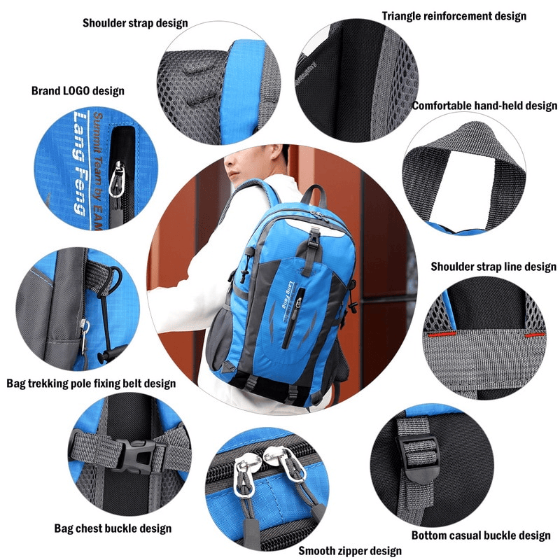 40L Men Women Travel Backpack Rucksack Camping Laptop Hiking School Book Bag USA - Renee Lane Company