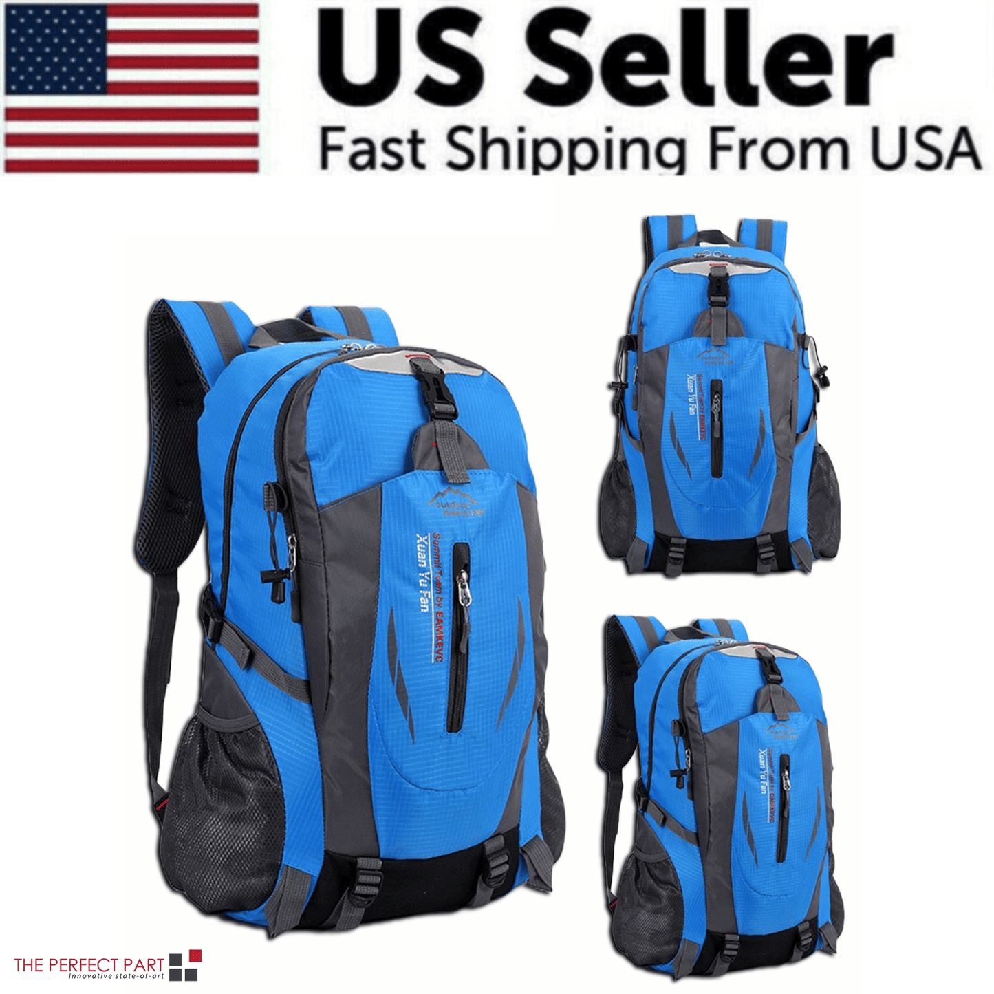 40L Men Women Travel Backpack Rucksack Camping Laptop Hiking School Book Bag USA - Renee Lane Company