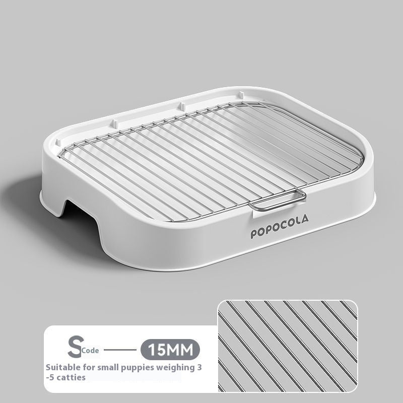 Small dog urinal potty with stainless wire grid, 15mm size
