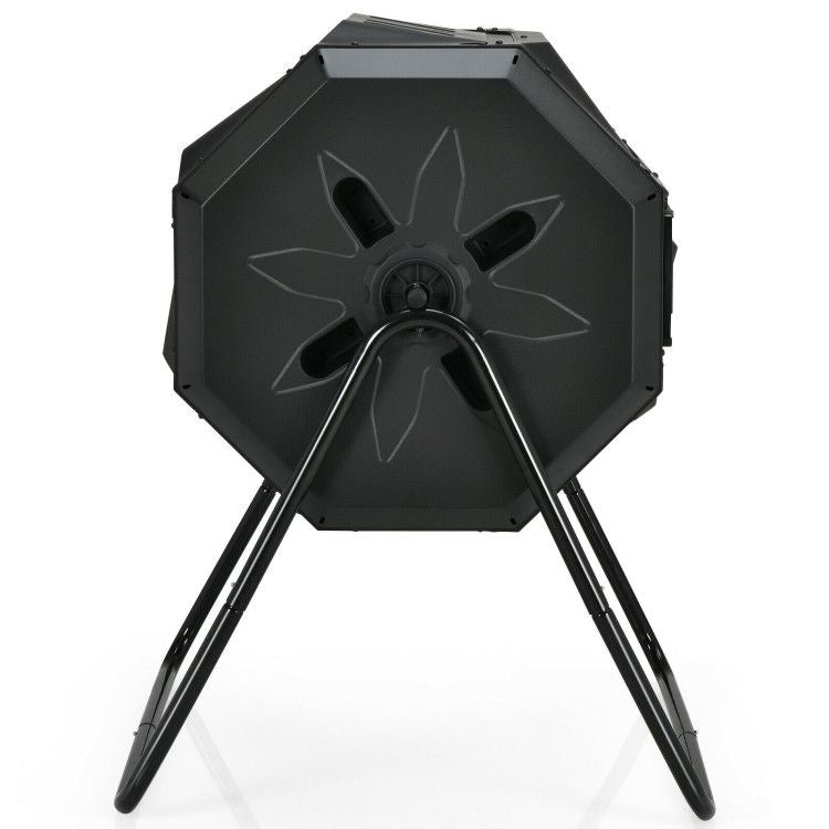43 Gallon Composting Tumbler Compost Bin with Dual Rotating Chamber - Renee Lane Company