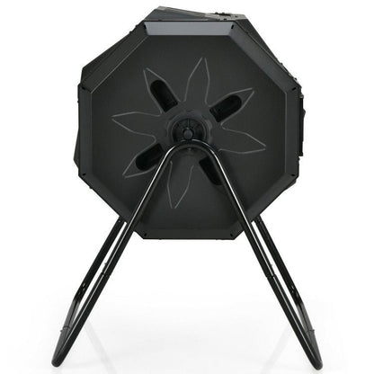 43 Gallon Composting Tumbler Compost Bin with Dual Rotating Chamber - Renee Lane Company