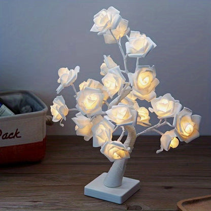 45cm/17.72inch USB Plug LED Thanksgiving Valentine's Day Rose Decoration Lamp, Party Scene Lighting Tree - Renee Lane Company