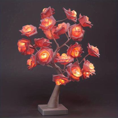 45cm/17.72inch USB Plug LED Thanksgiving Valentine's Day Rose Decoration Lamp, Party Scene Lighting Tree - Renee Lane Company