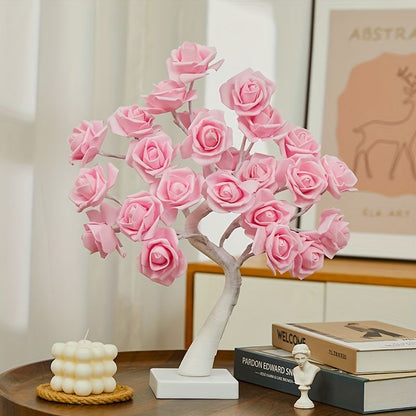 45cm/17.72inch USB Plug LED Thanksgiving Valentine's Day Rose Decoration Lamp, Party Scene Lighting Tree - Renee Lane Company